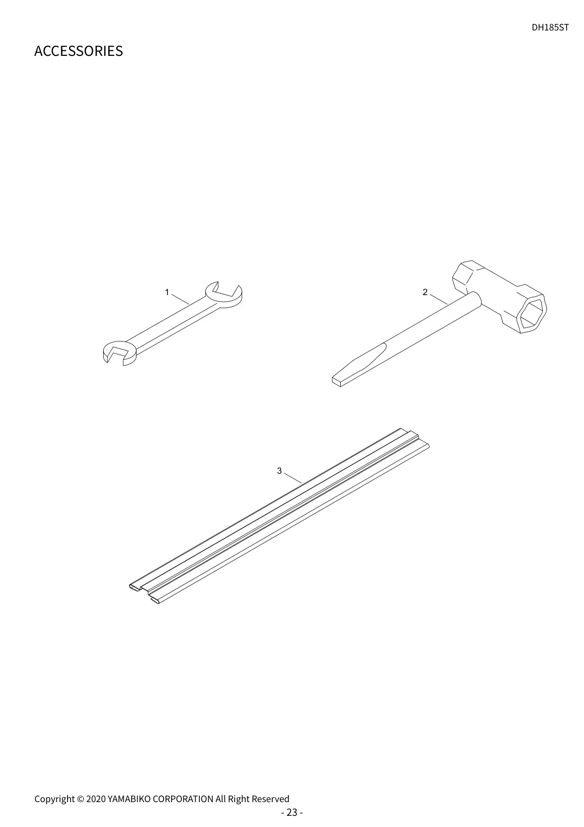 DH185ST IPL page 26 - ACCESSORIES
