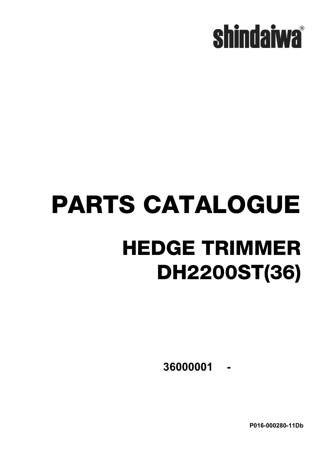Shindaiwa DH2200ST Hedge Trimmer IPL