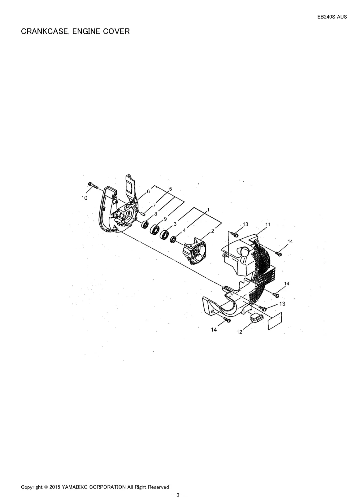 EB240S AUS IPL page 5 - CRANKCASE, ENGINE COVER
