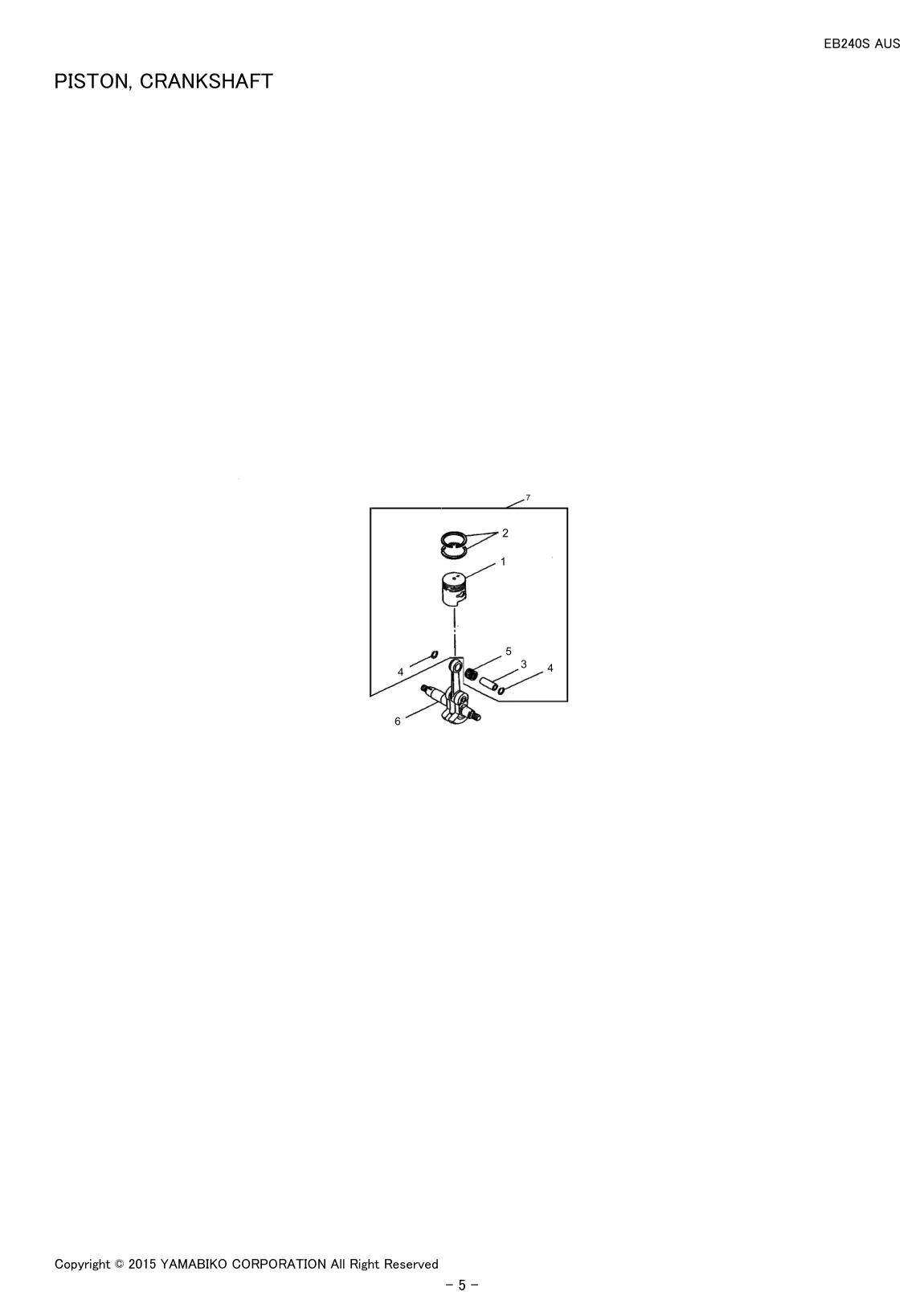 EB240S AUS IPL page 7 - PISTON, CRANKSHAFT