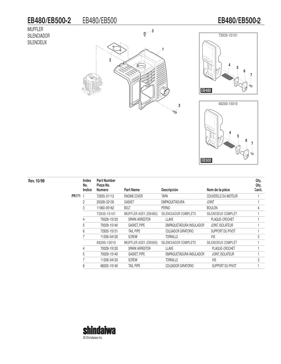 EB480 EB500 IPL page 3 - MUFFLER