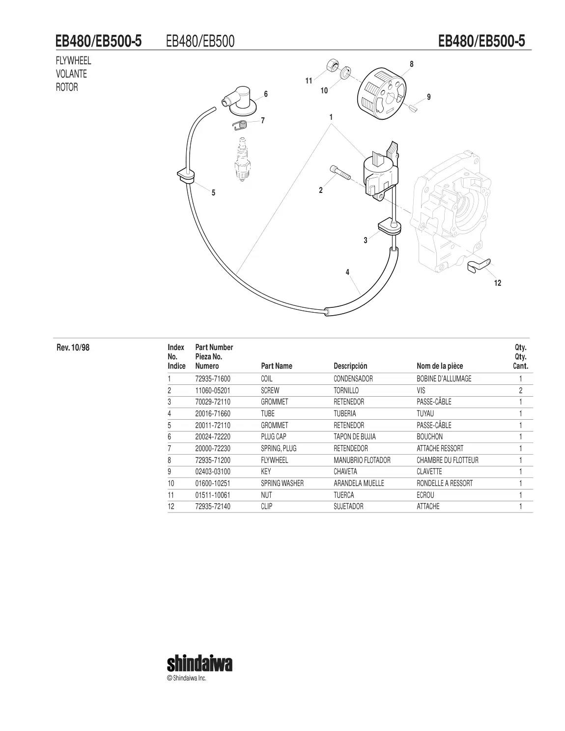 EB480 EB500 IPL page 6 - ROTOR