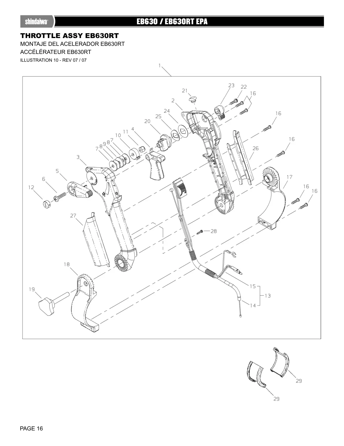 EB630 BLOWER IPL page 16 - ILLUSTRATION 10 - REV 07 / 07
