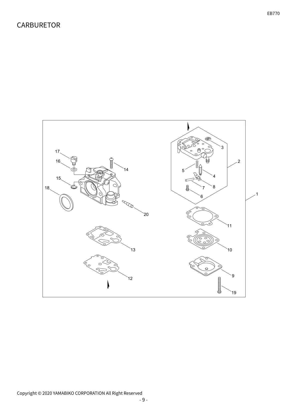 EB770 IPL page 12 - CARBURETOR