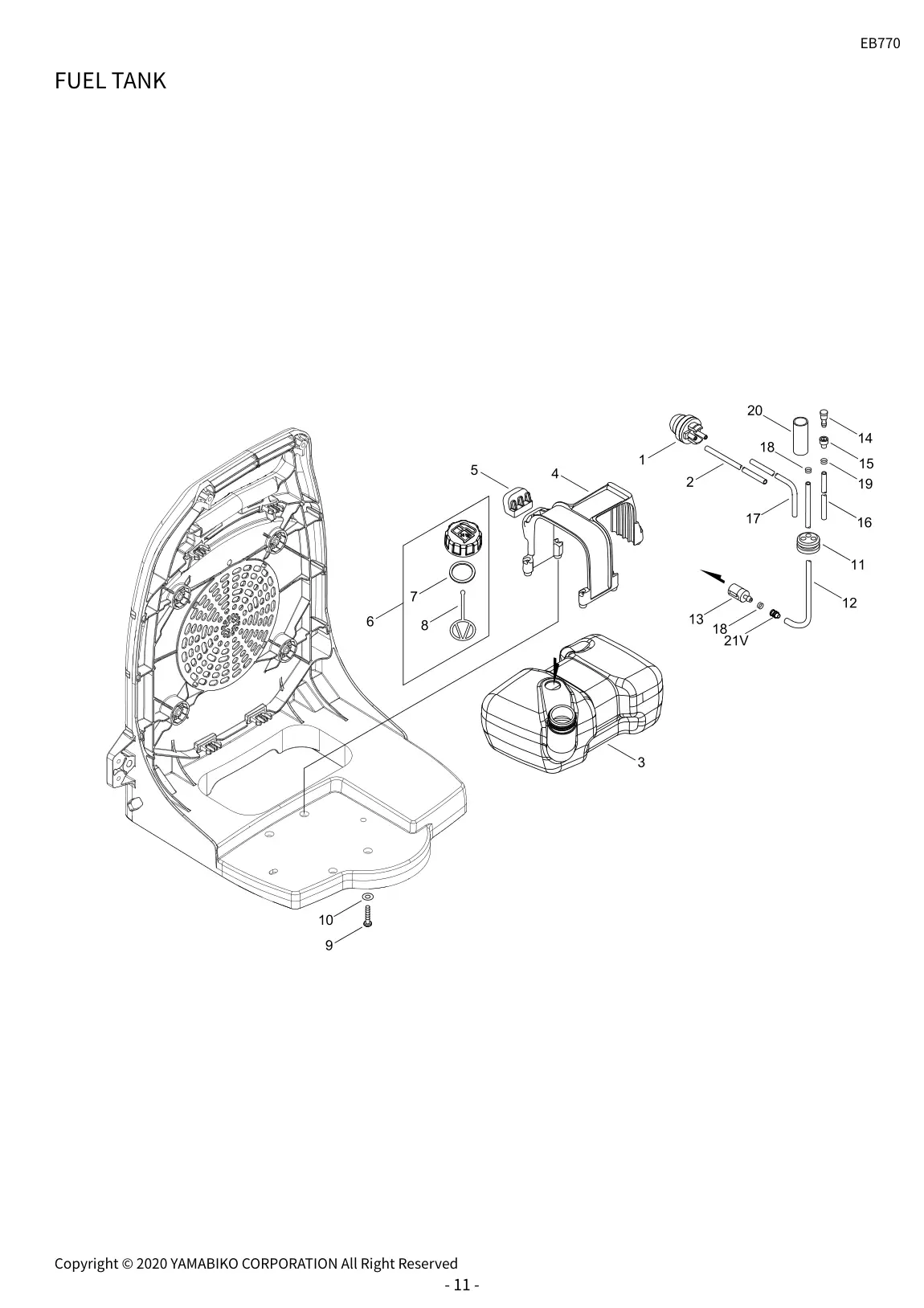 EB770 IPL page 14 - FUEL TANK
