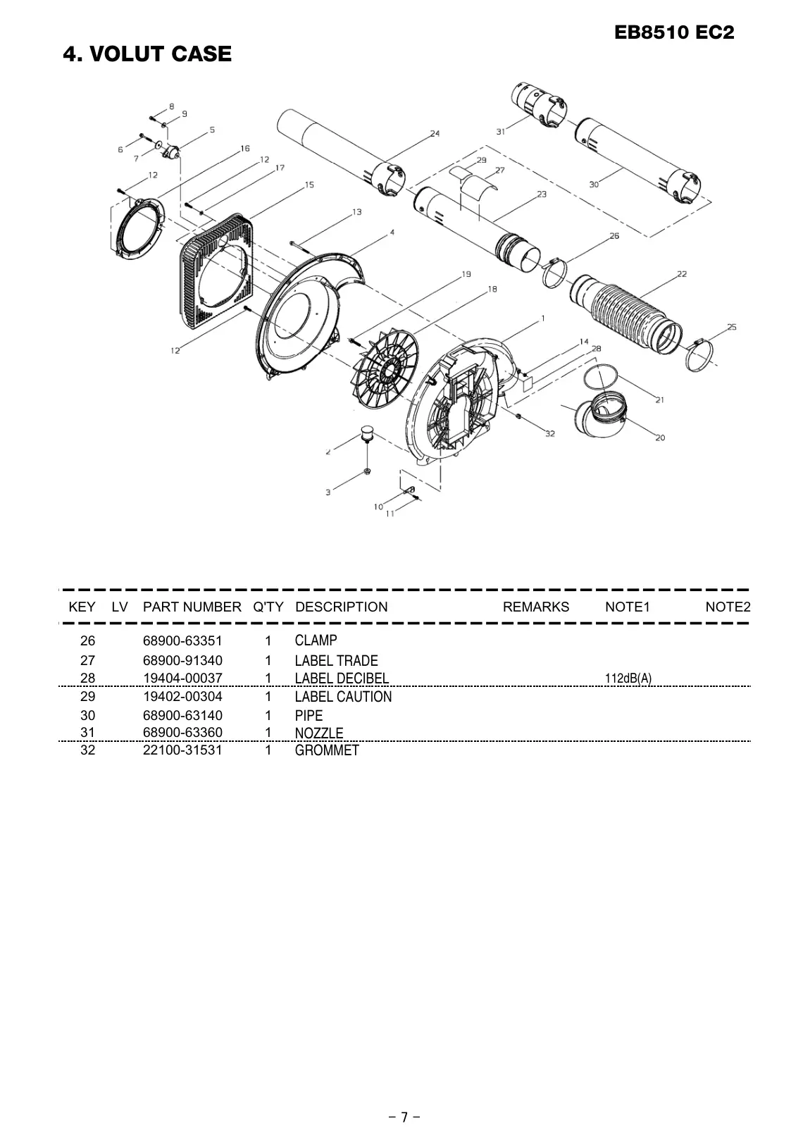 EB8510 EC2 EB8510 EC2 IPL page 8 - GROMMET