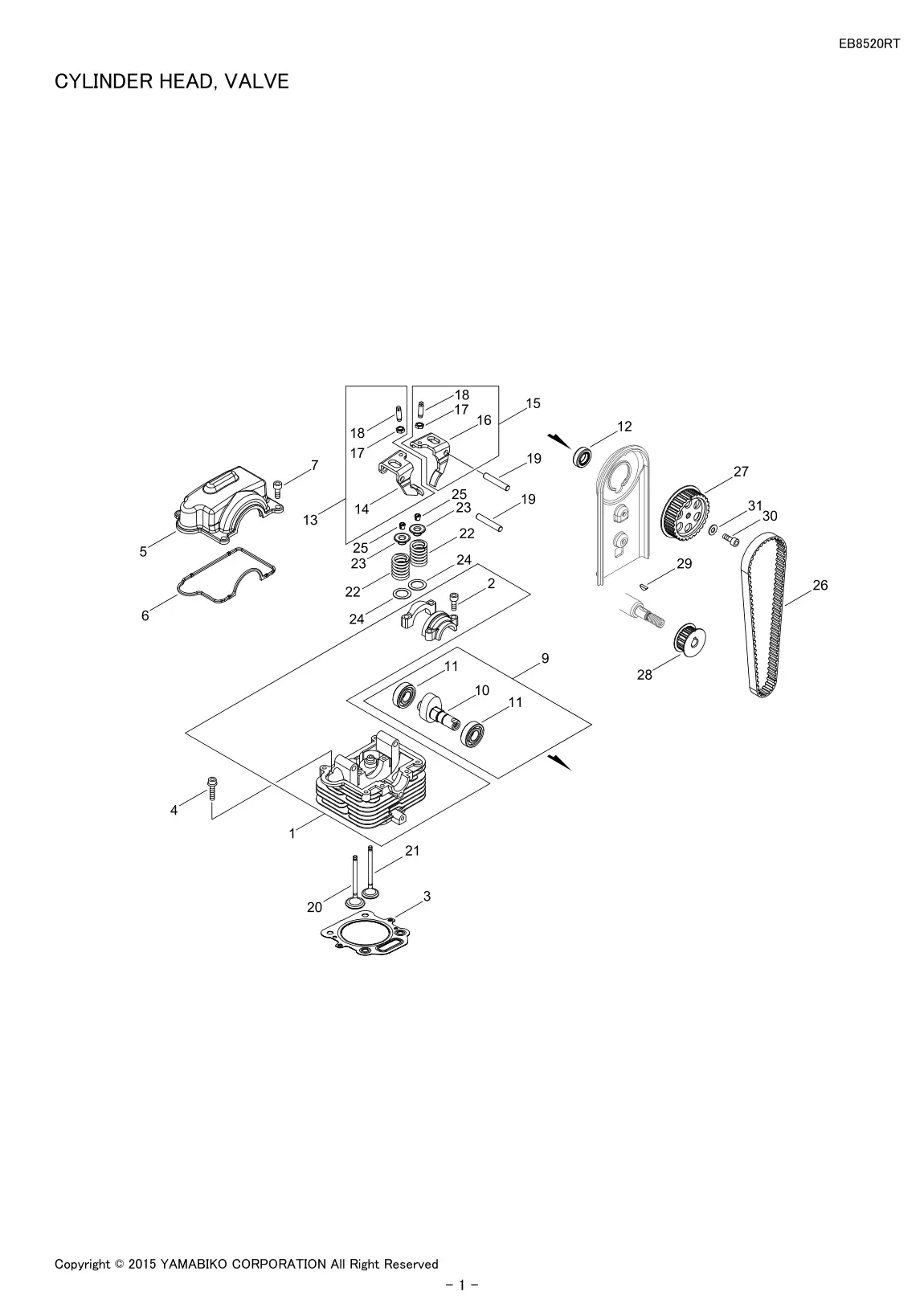 EB8520RT IPL page 3 - CYLINDER HEAD, VALVE