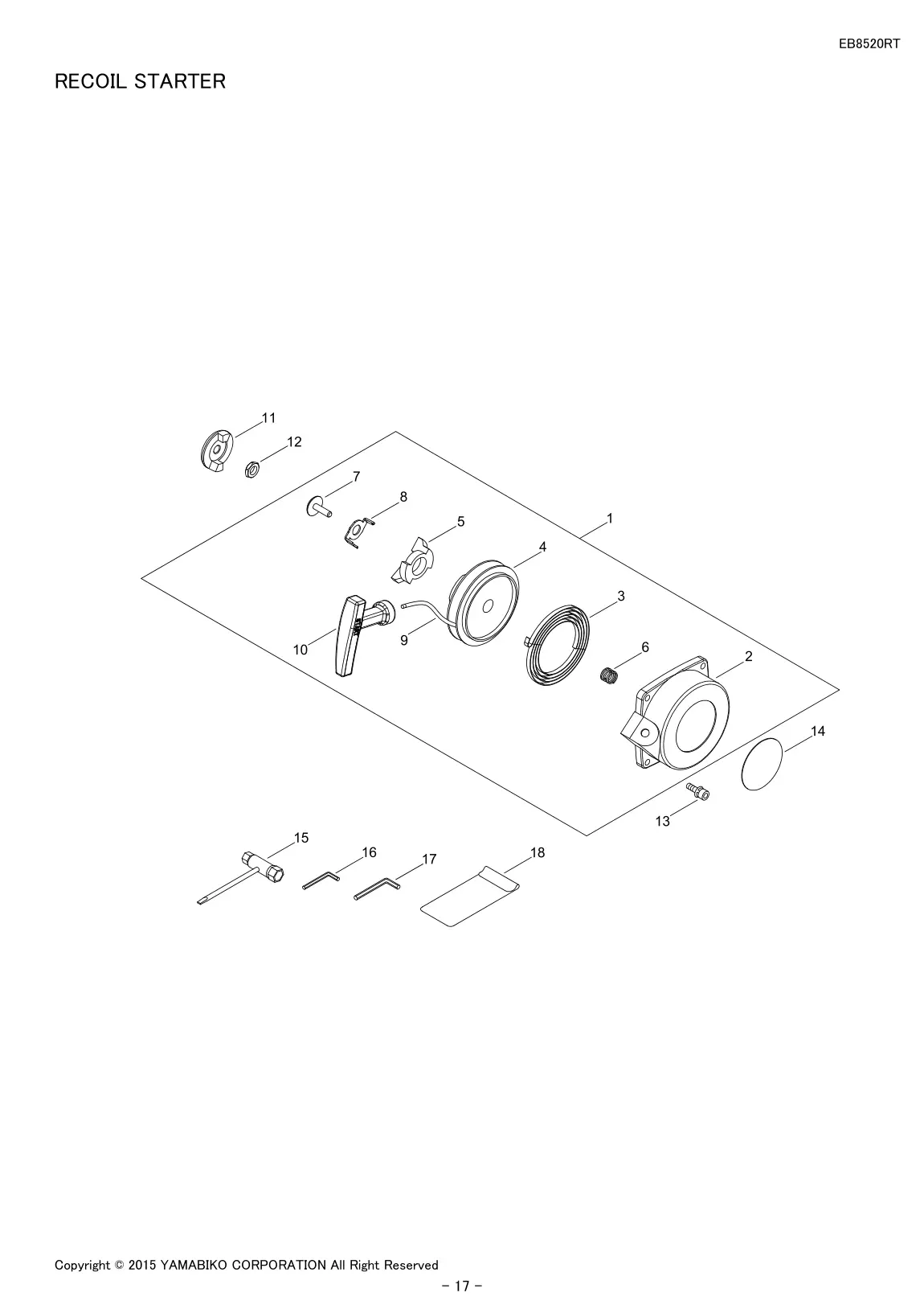 EB8520RT IPL page 19 - RECOIL STARTER