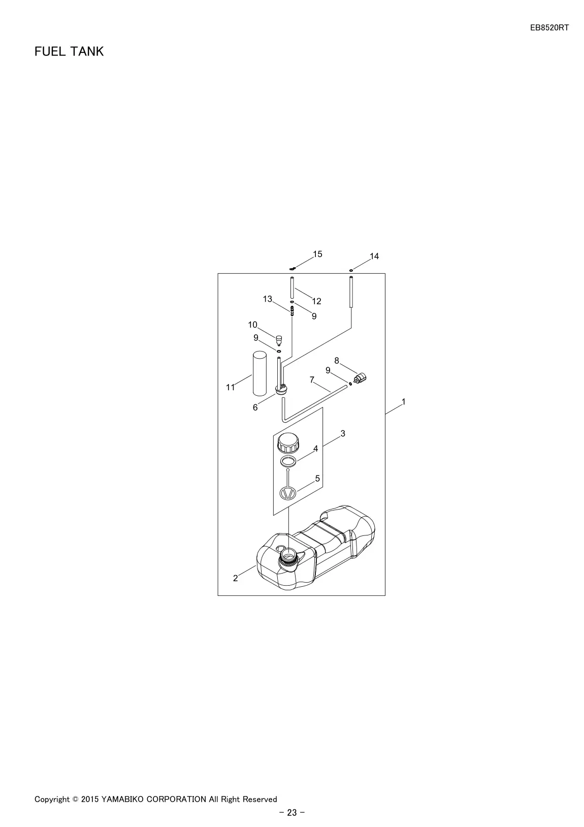 EB8520RT IPL page 25 - FUEL TANK