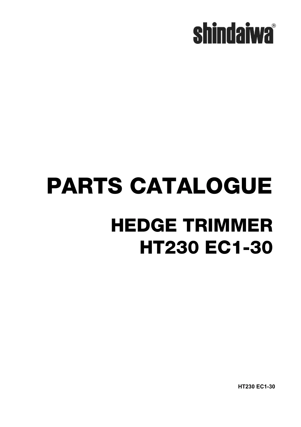 Shindaiwa HT230 EC1-30 HT230 EC1-30 Hedge Trimmer IPL