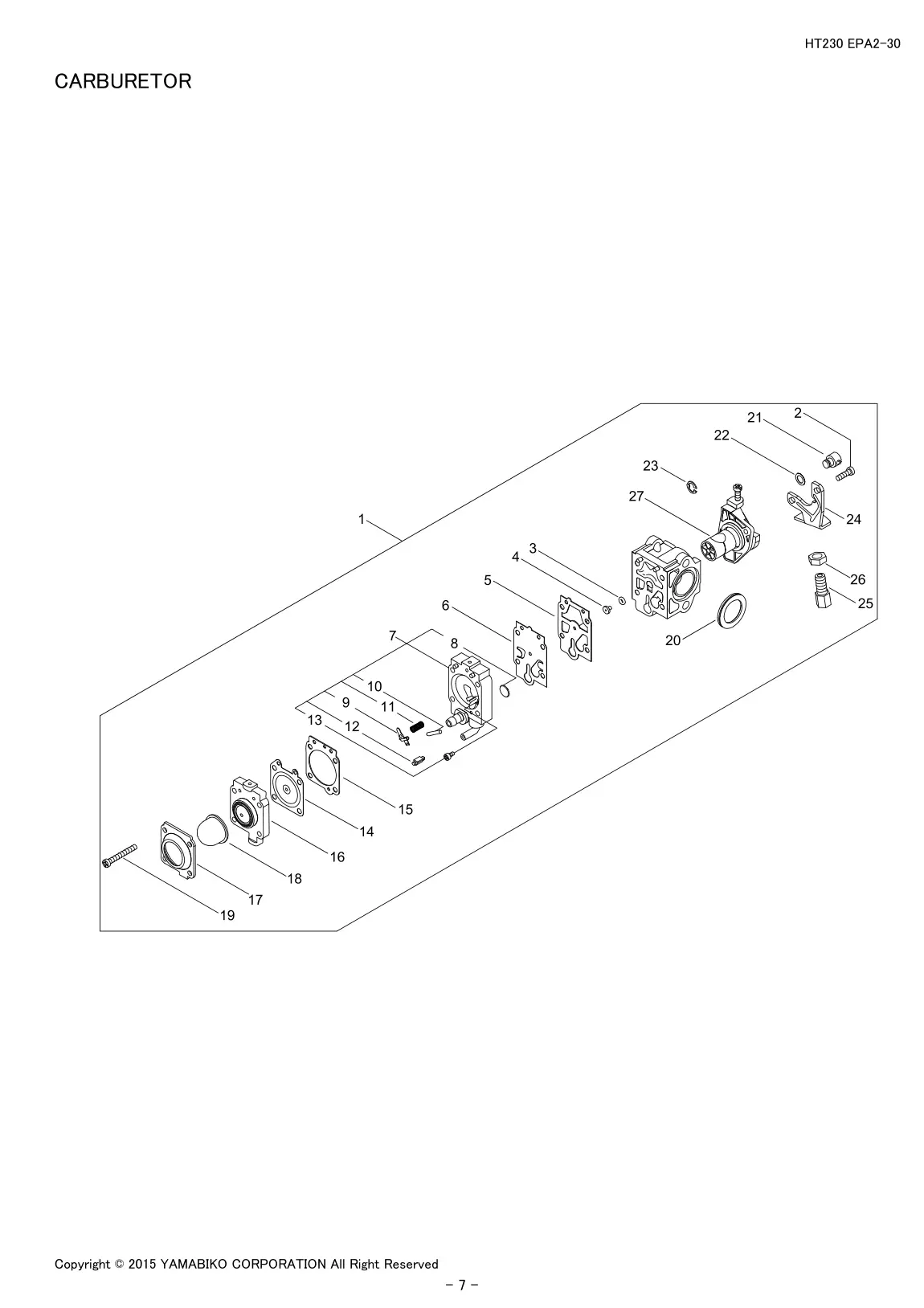 HT230 EPA2-30 IPL page 9 - CARBURETOR