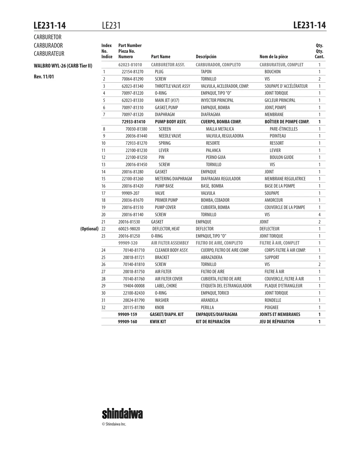 LE231 IPL page 15 - JEU DE RÉPARATION