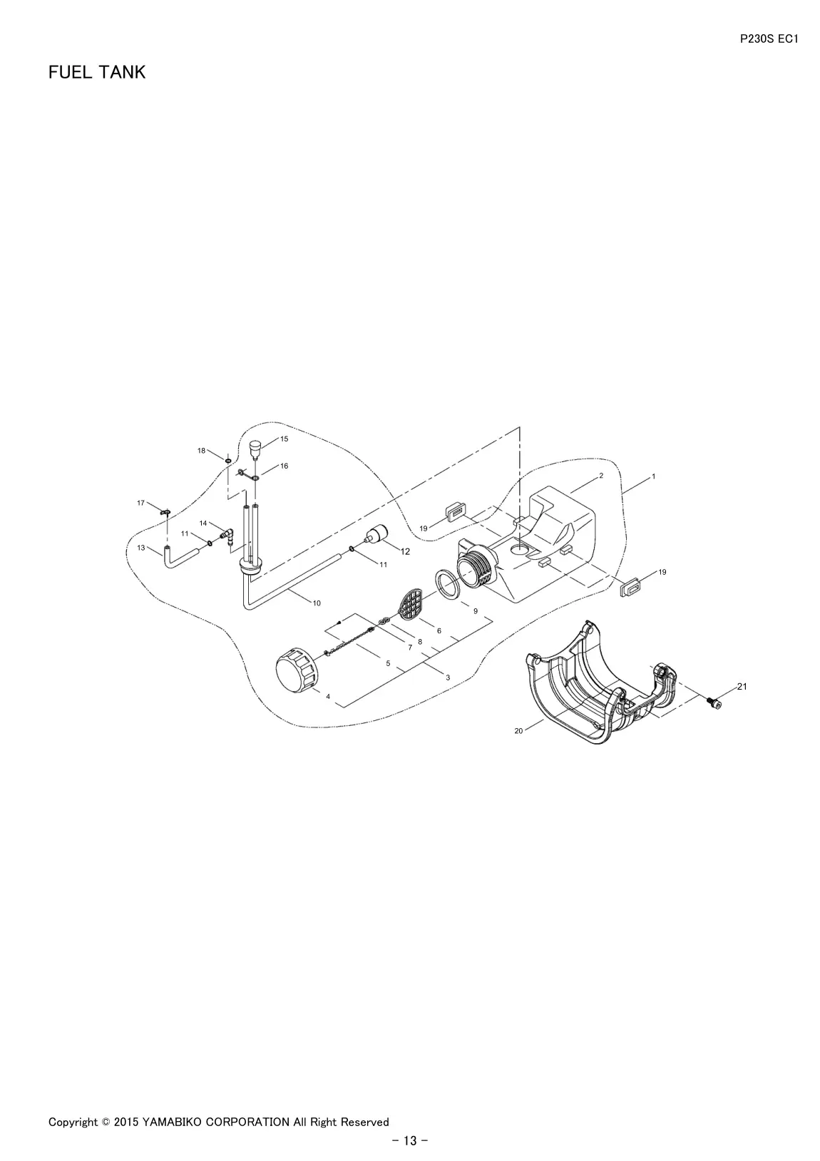 P230S EC1 IPL page 15 - FUEL TANK