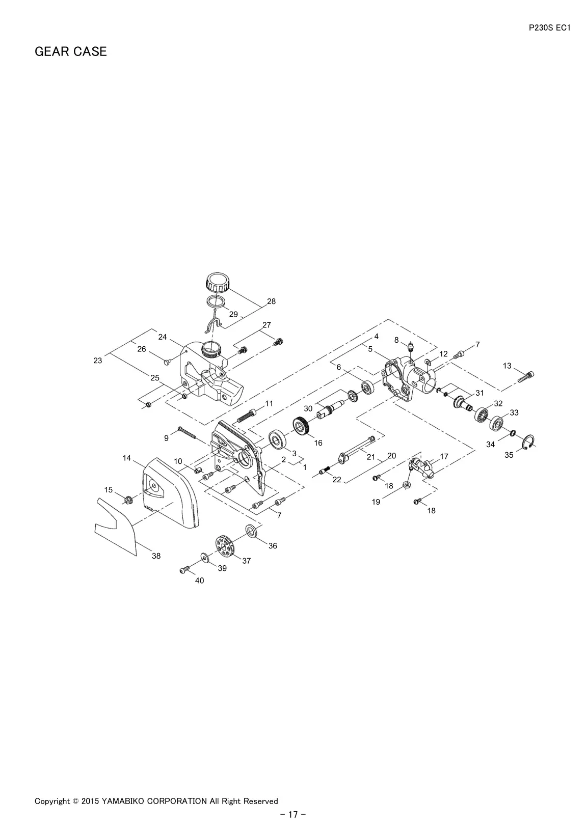 P230S EC1 IPL page 19 - GEAR CASE