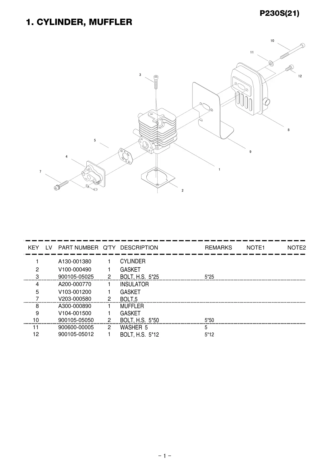 P230S IPL page 2 - BOLT, H.S.  5*12