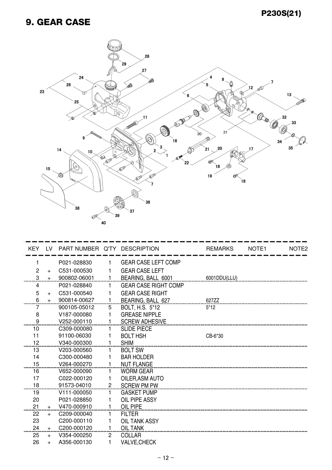 P230S IPL page 13 - VALVE,CHECK