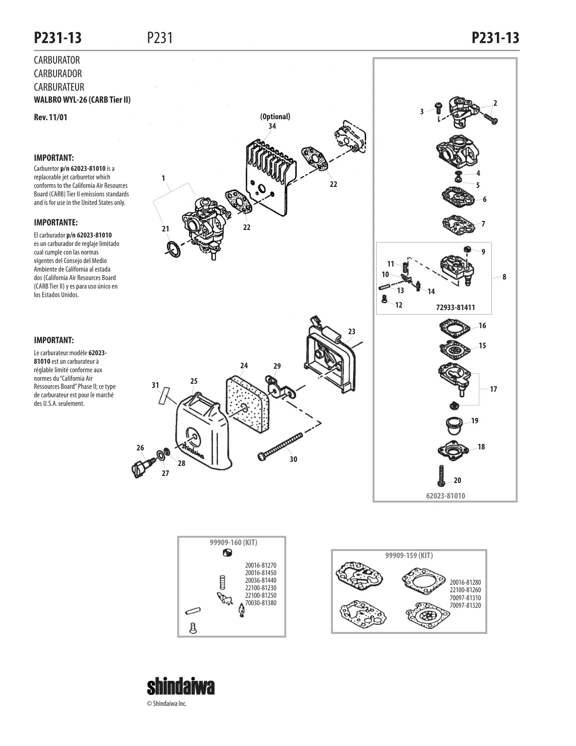 P231 IPL page 14 - WALBRO WYL-26 (CARB Tier II)