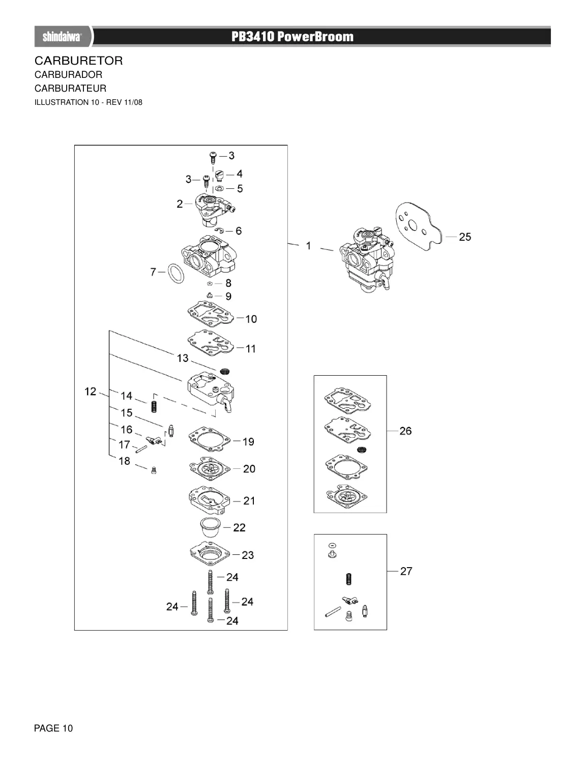PB3410 IPL page 10 - ILLUSTRATION 10 - REV 11/08