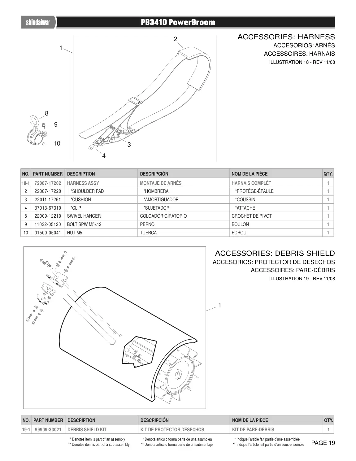 PB3410 IPL page 19 - ILLUSTRATION 19 - REV 11/08