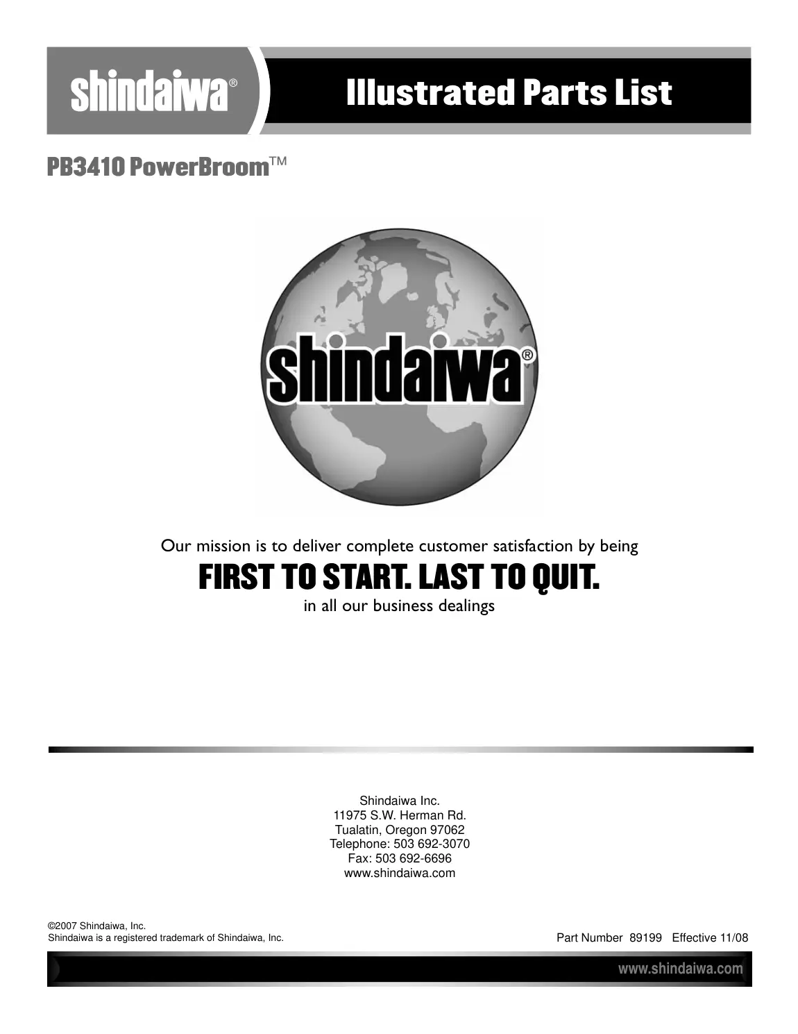 PB3410 IPL page 20 - FIRST TO START. LAST TO QUIT.