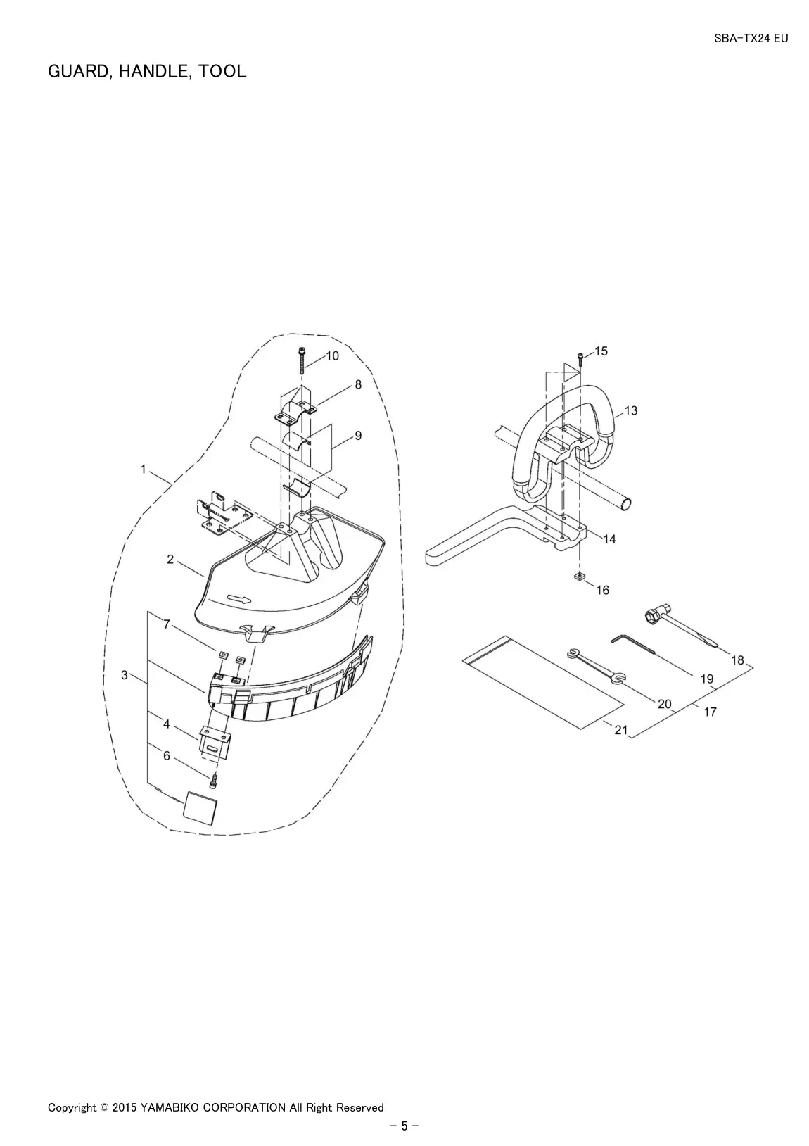 SBA-TX24 EU IPL page 7 - GUARD, HANDLE, TOOL