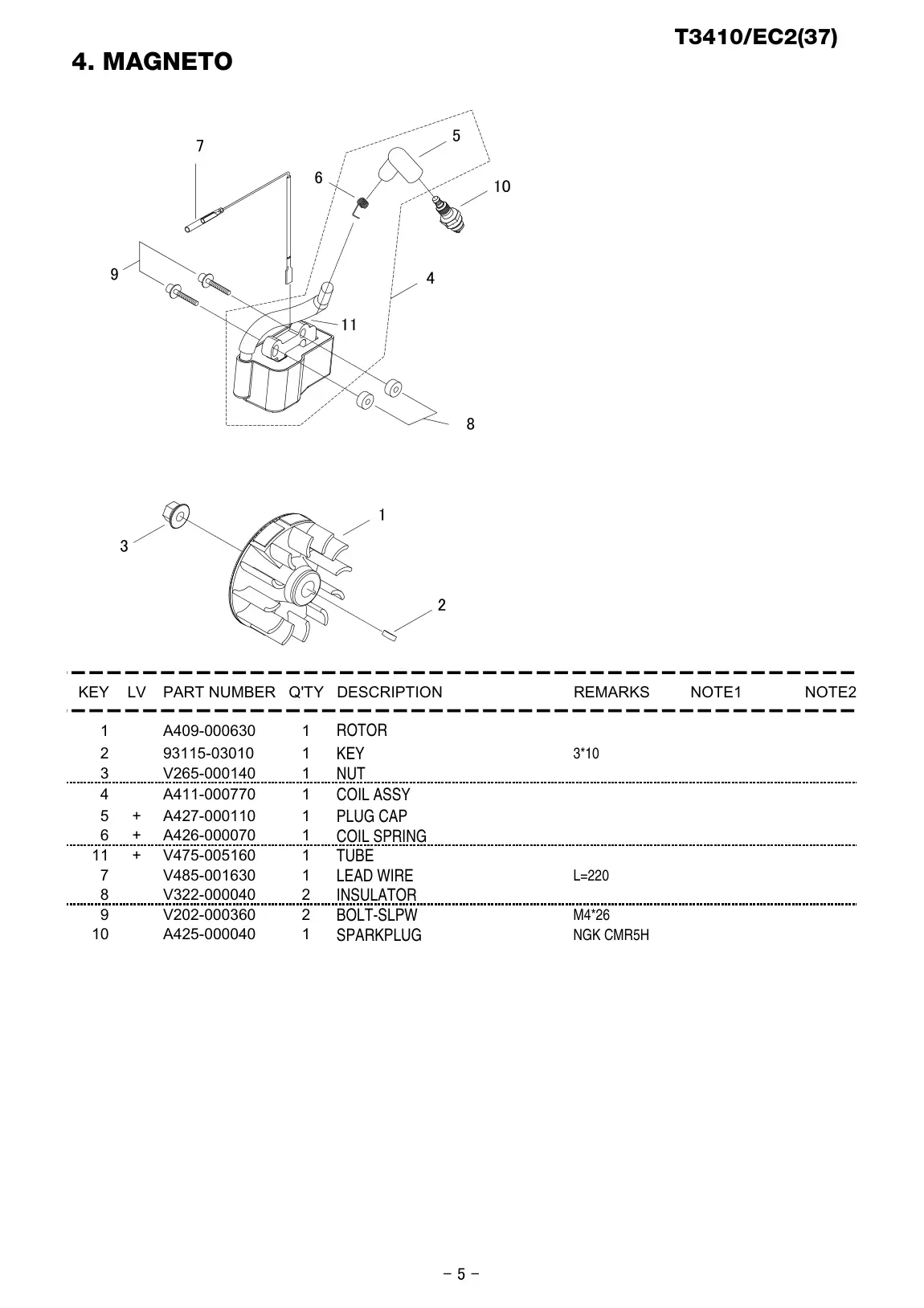 T3410 EC2 IPL page 6 - NGK CMR5H
