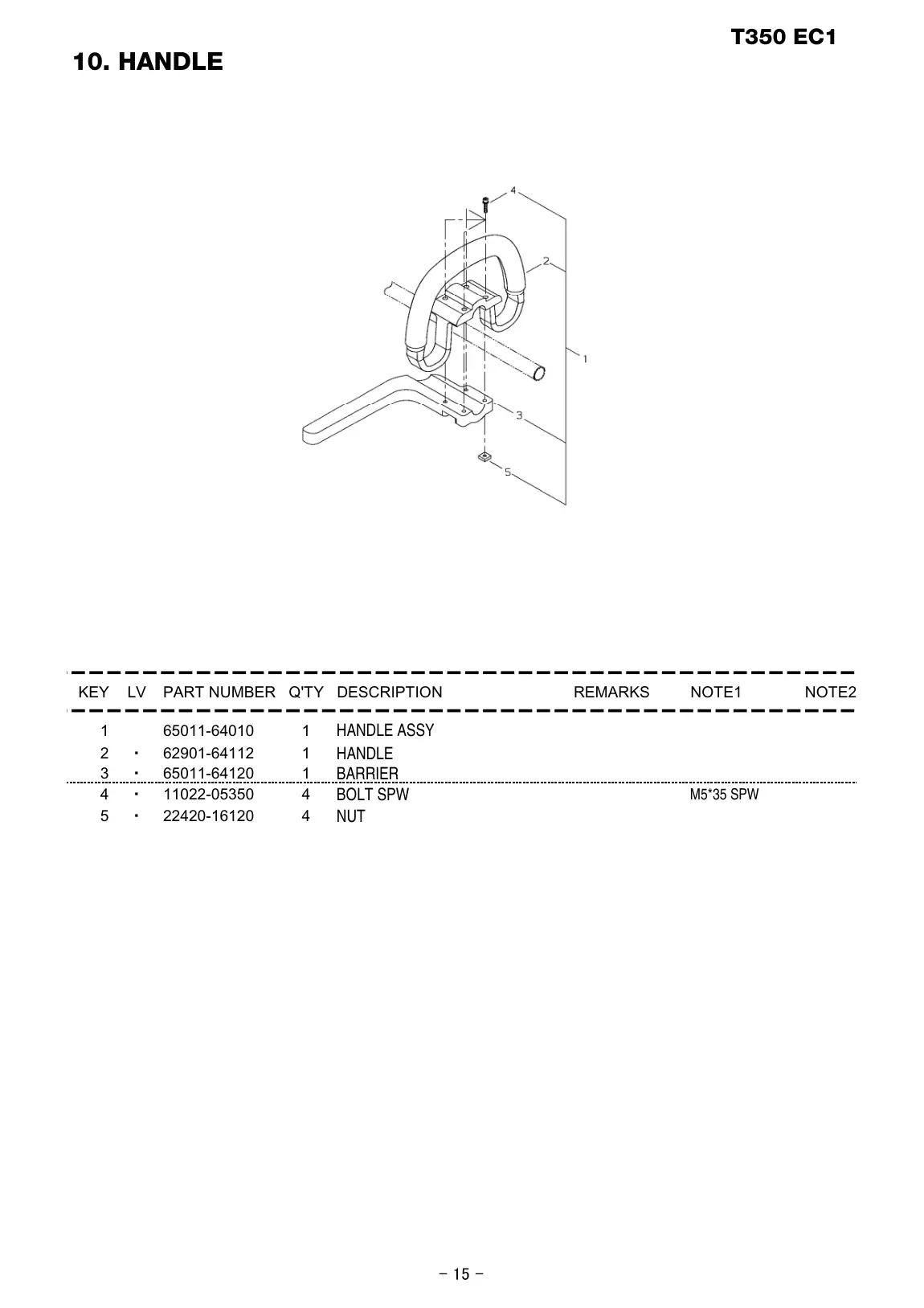 T350 EC1 T350 EC1 IPL page 16 - NUT