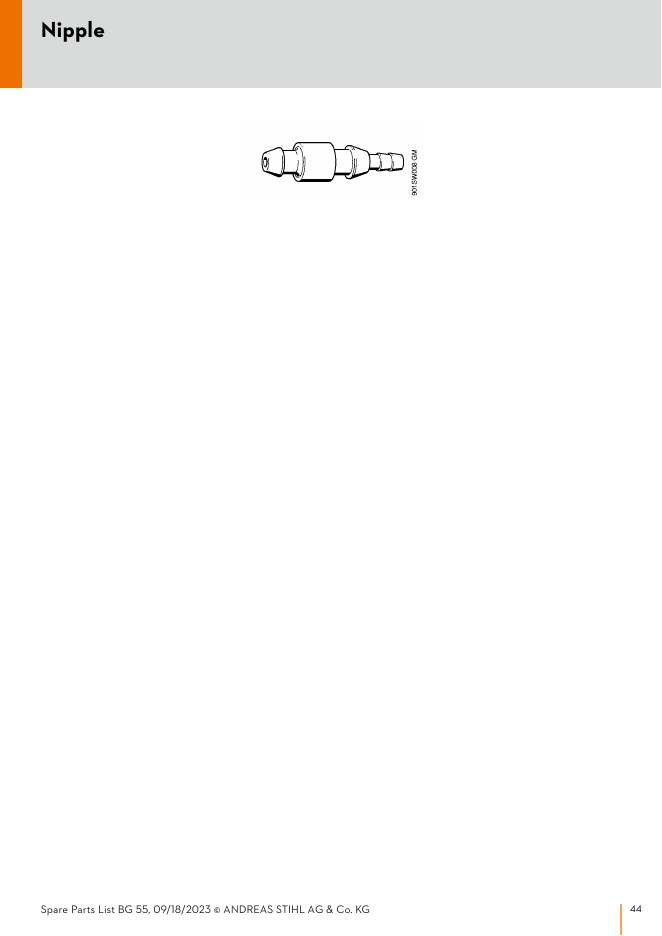 STIHL BG55 IPL Parts Diagram Nipple diagram