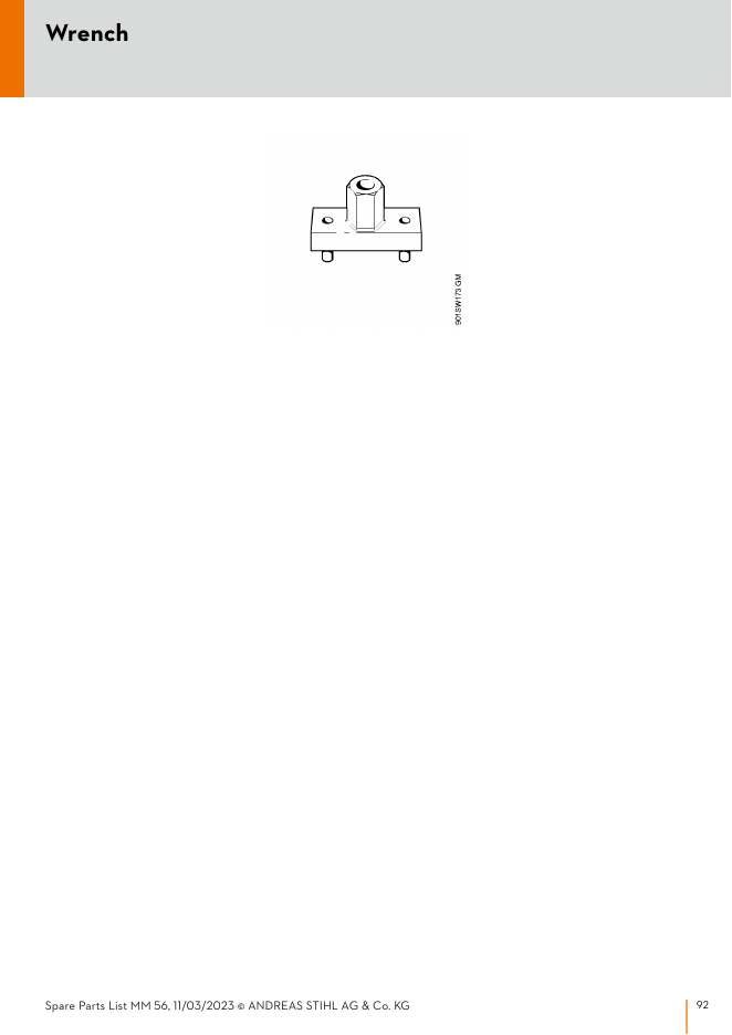 STIHL MM56 IPL Parts Diagram Wrench diagram