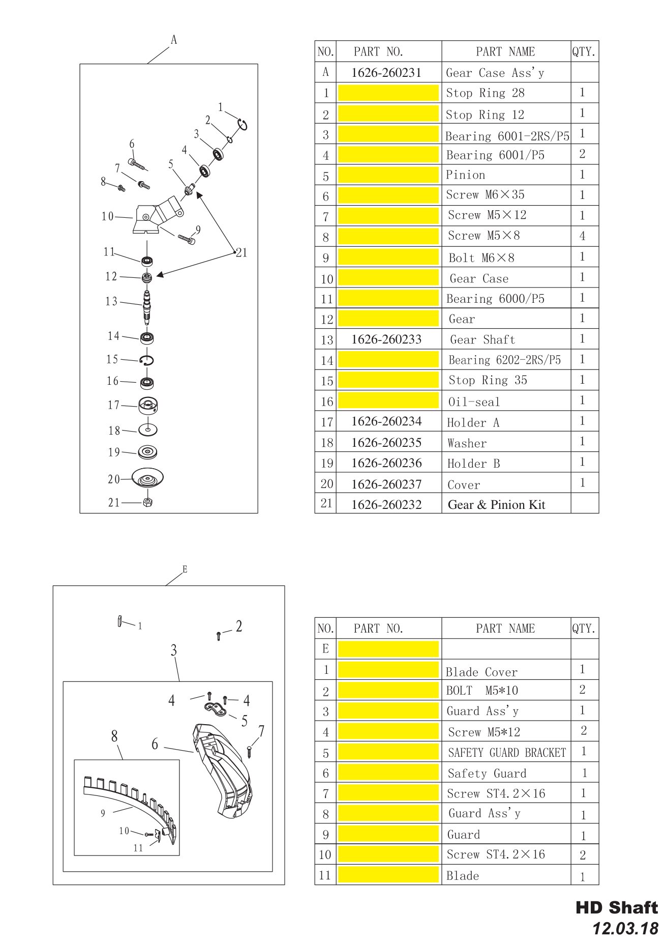 Tandem Brushcutter XLI520 IPL Parts Diagram source page 3