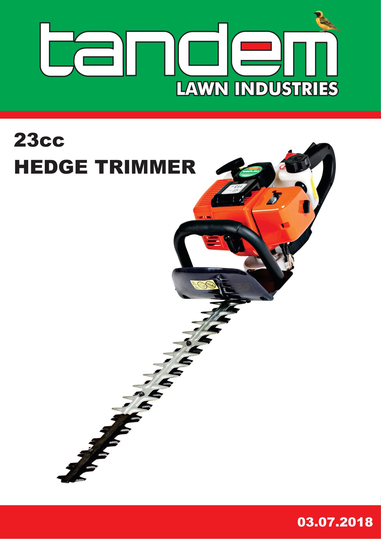 Tandem Hedge Trimmer 23cc IPL Parts Diagram