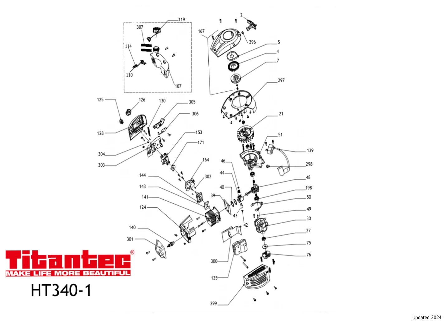 Titantec XT508-1 IPL Parts Diagram