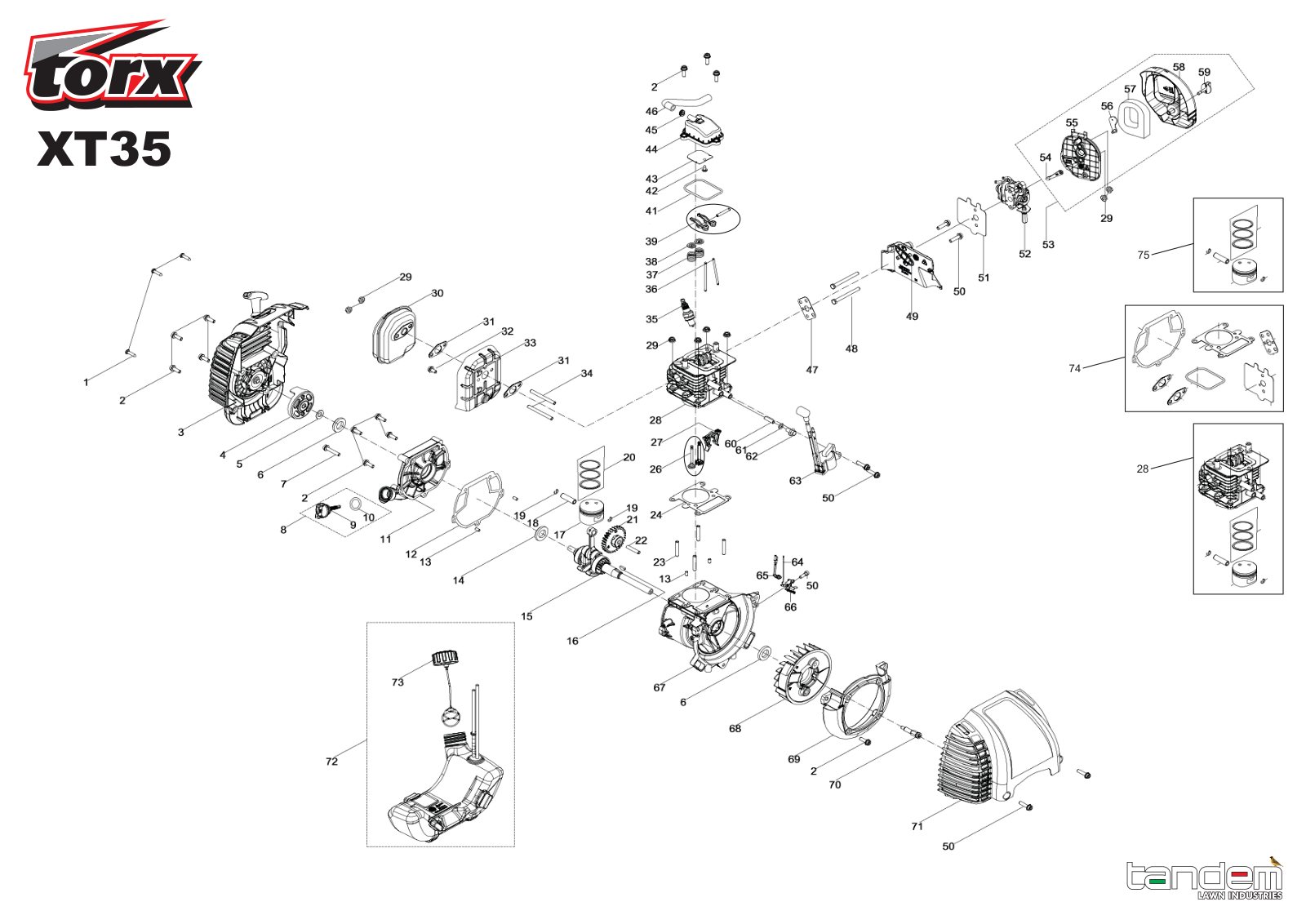 Torx XT35 IPL Parts Diagram page 2