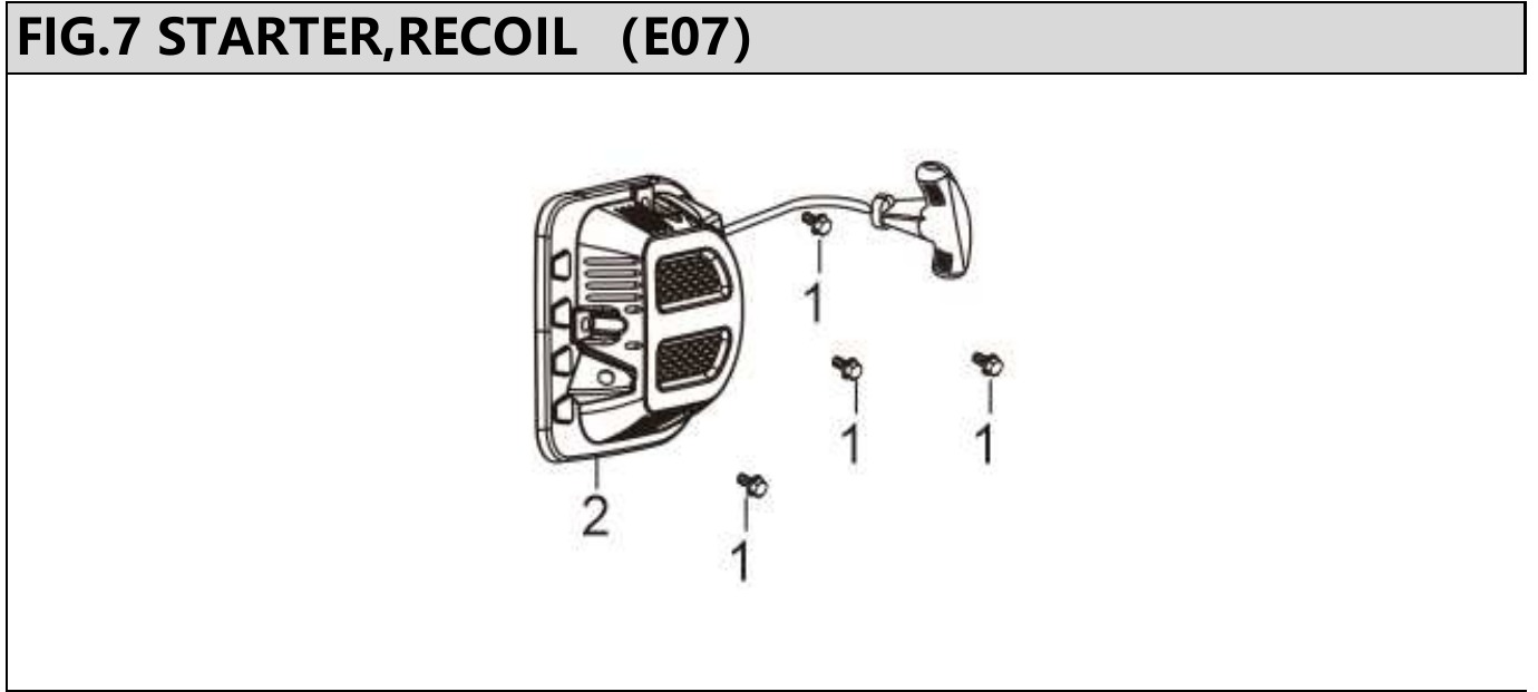 Hyundai H420ET Fig.7 STARTER, RECOIL IPL diagram