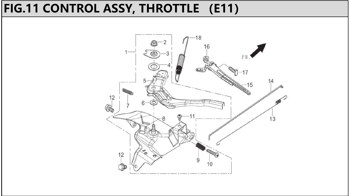 Hyundai H420ET Fig.11 CONTROL ASSY, THROTTLE IPL diagram