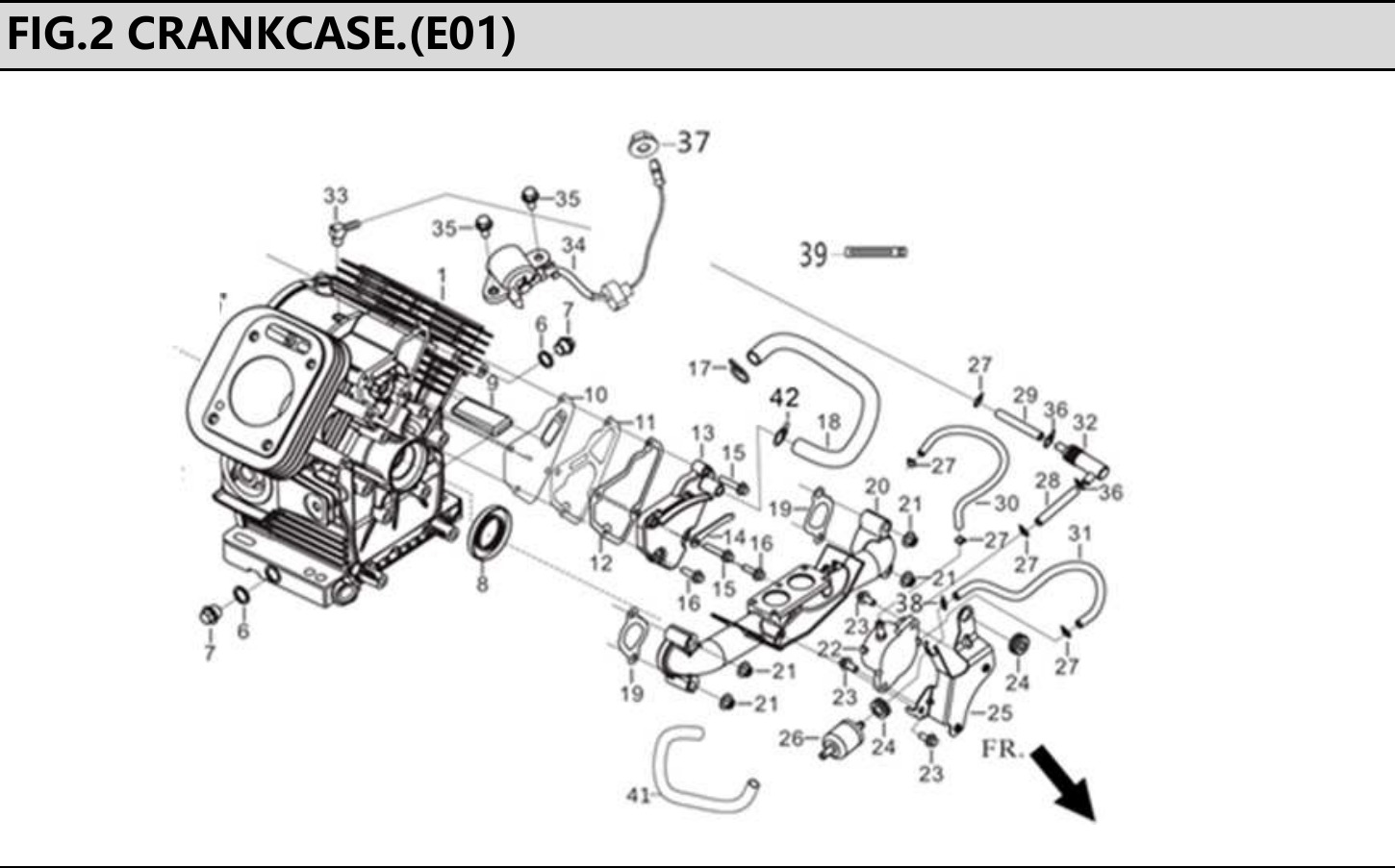 Hyundai H740E Fig.2 CRANKCASE IPL diagram