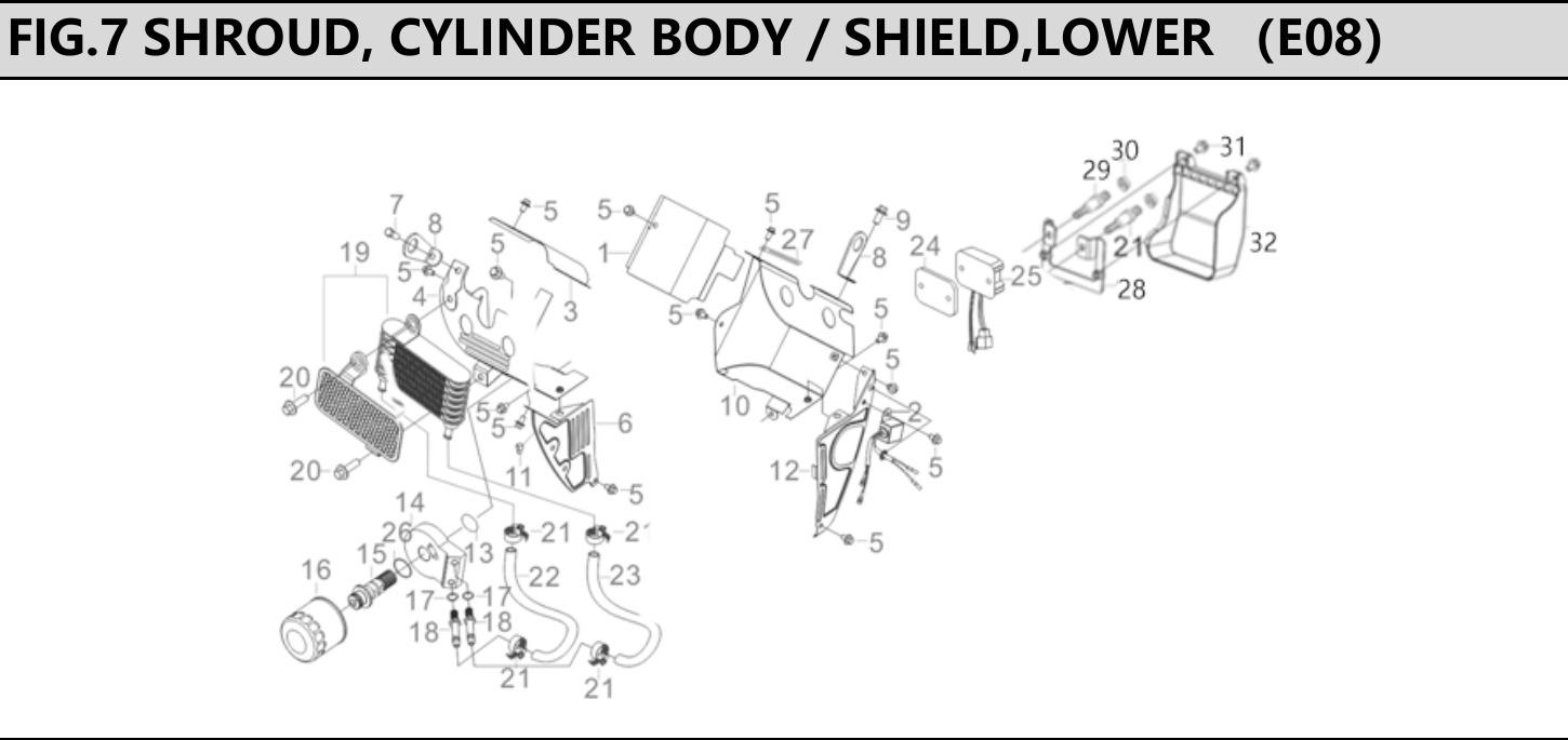 Hyundai H740E Fig.7 SHROUD, CYLINDER BODY / SHIELD, LOWER IPL diagram
