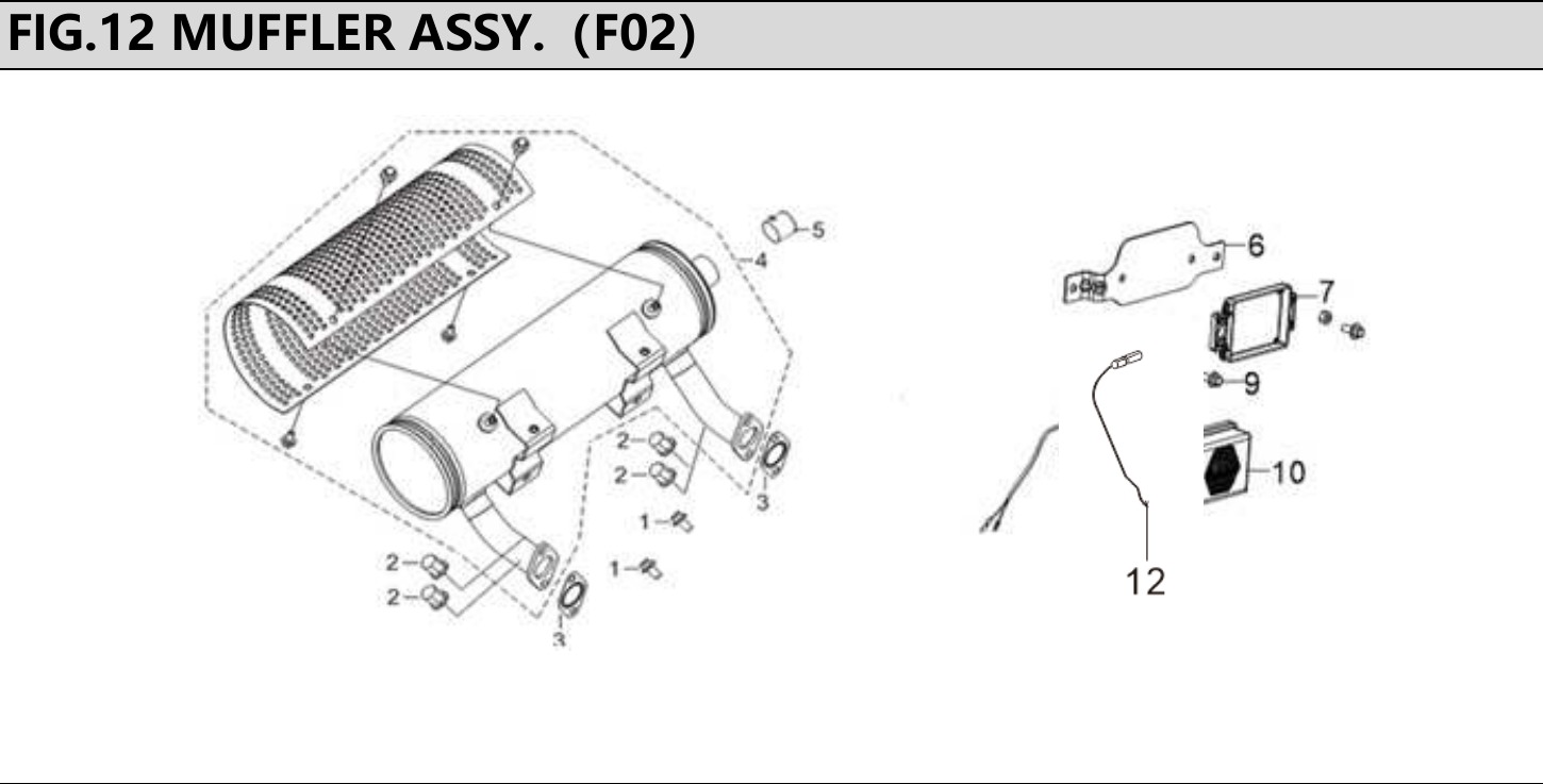 Hyundai H740E Fig.12 MUFFLER ASSY. IPL diagram