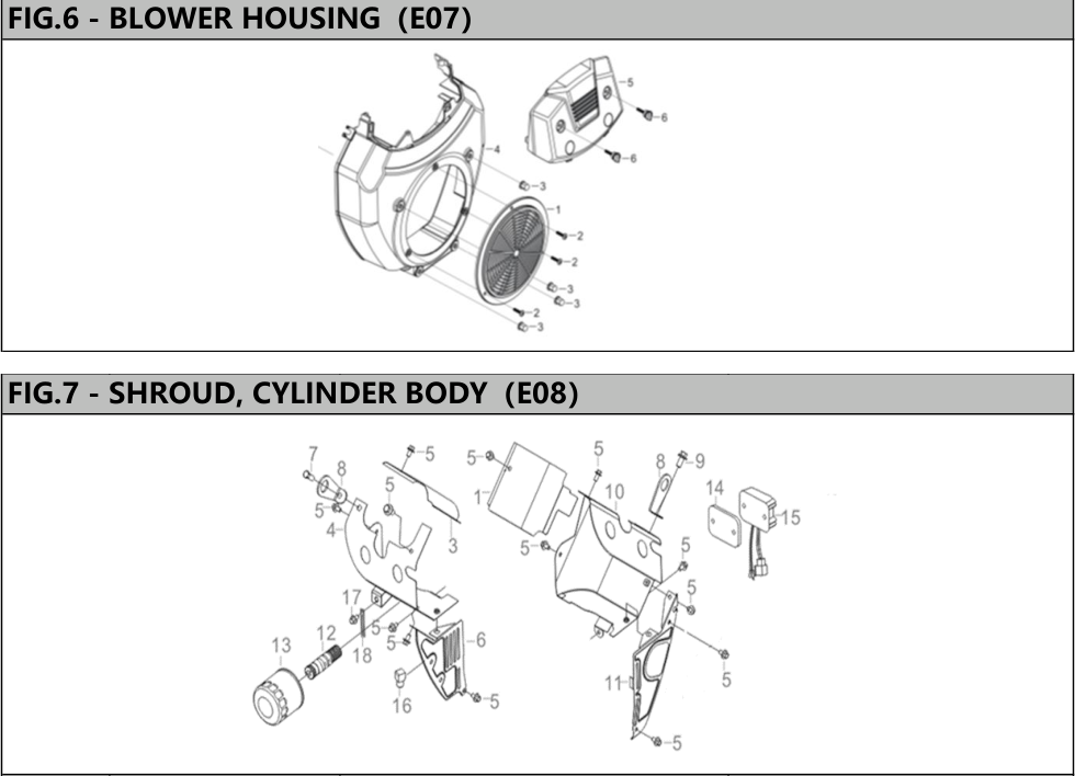 Hyundai HG10000E Blower Housing and Shroud Cylinder Body IPL diagram