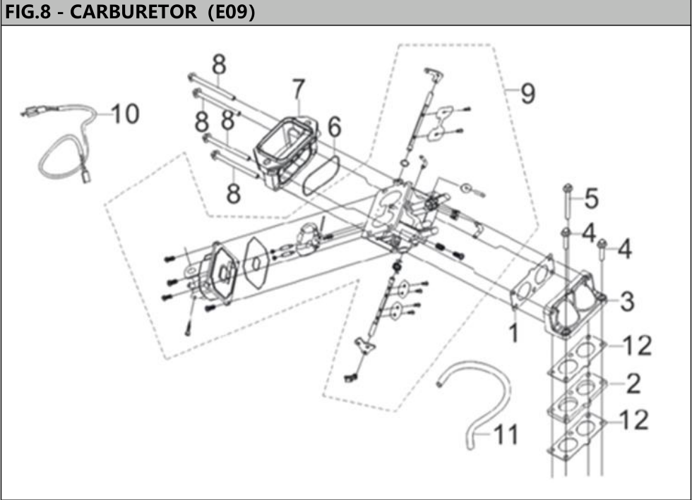 Hyundai HG10000E Carburetor IPL diagram