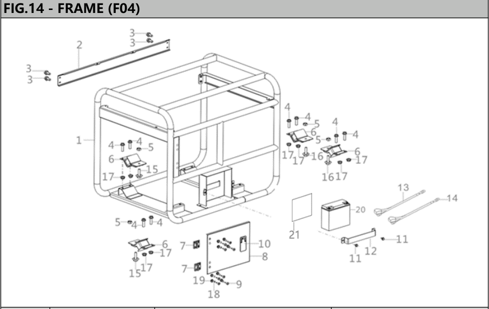 Hyundai HG10000E Frame IPL diagram