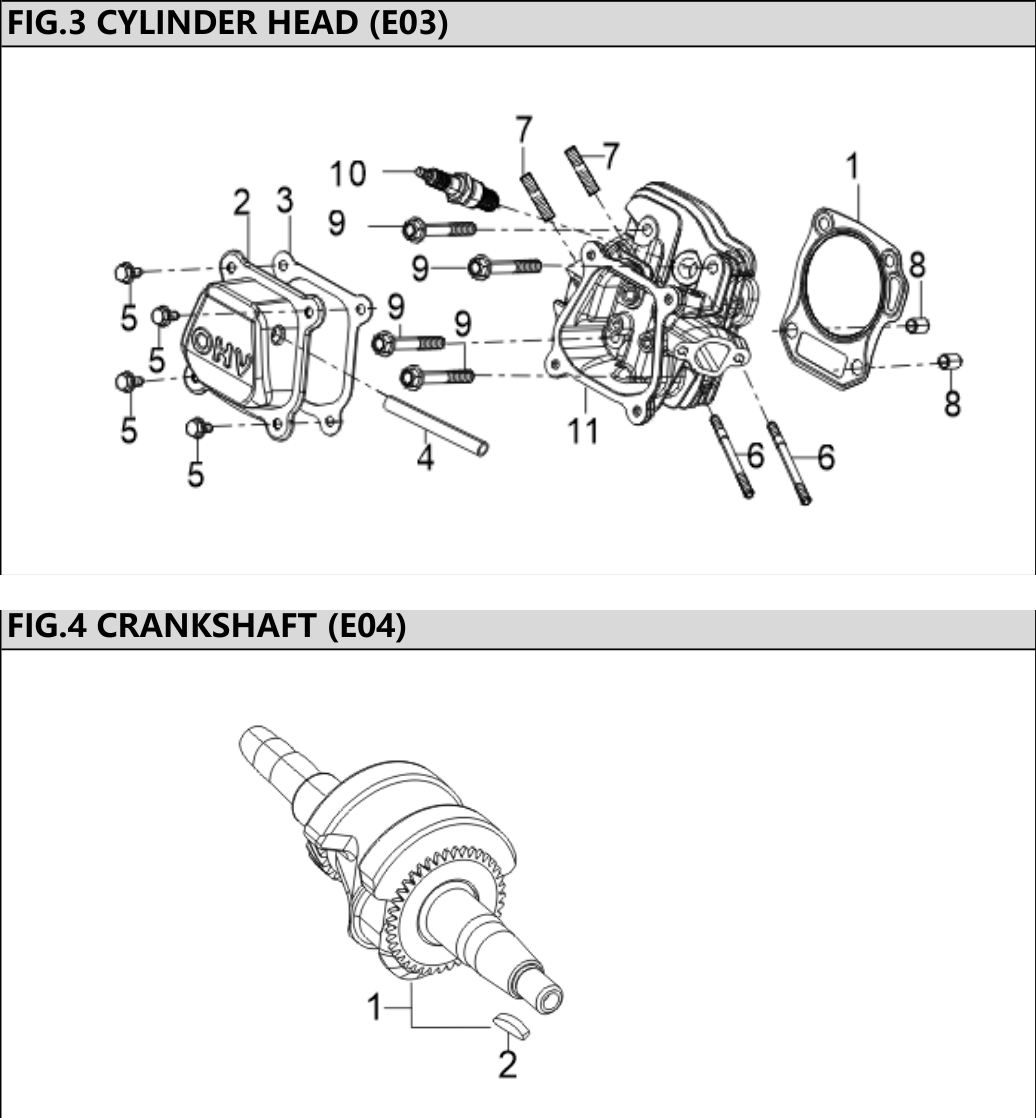 Hyundai HPW200 Cylinder Head IPL diagram