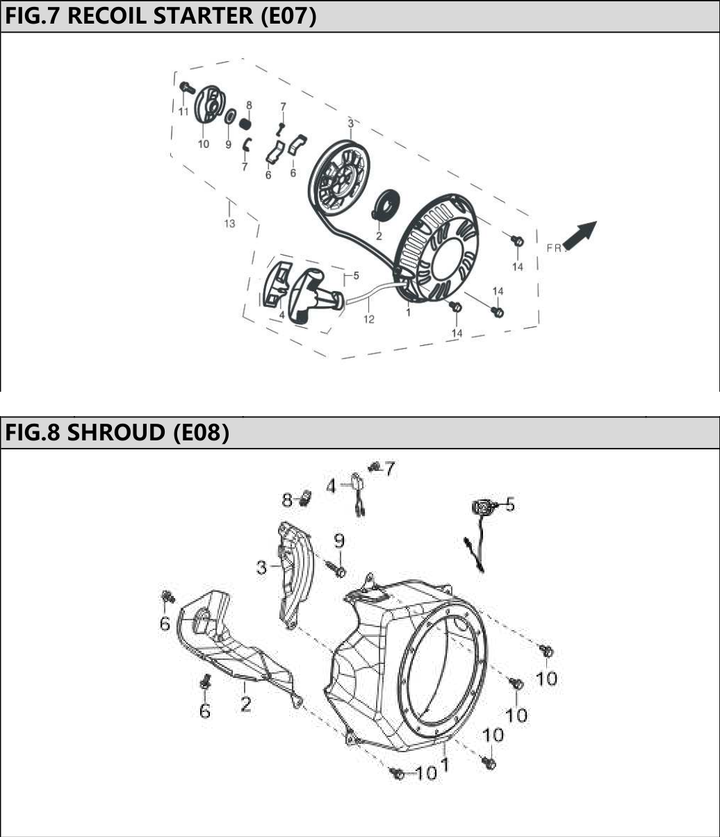Hyundai HPW200 Recoil Starter IPL diagram